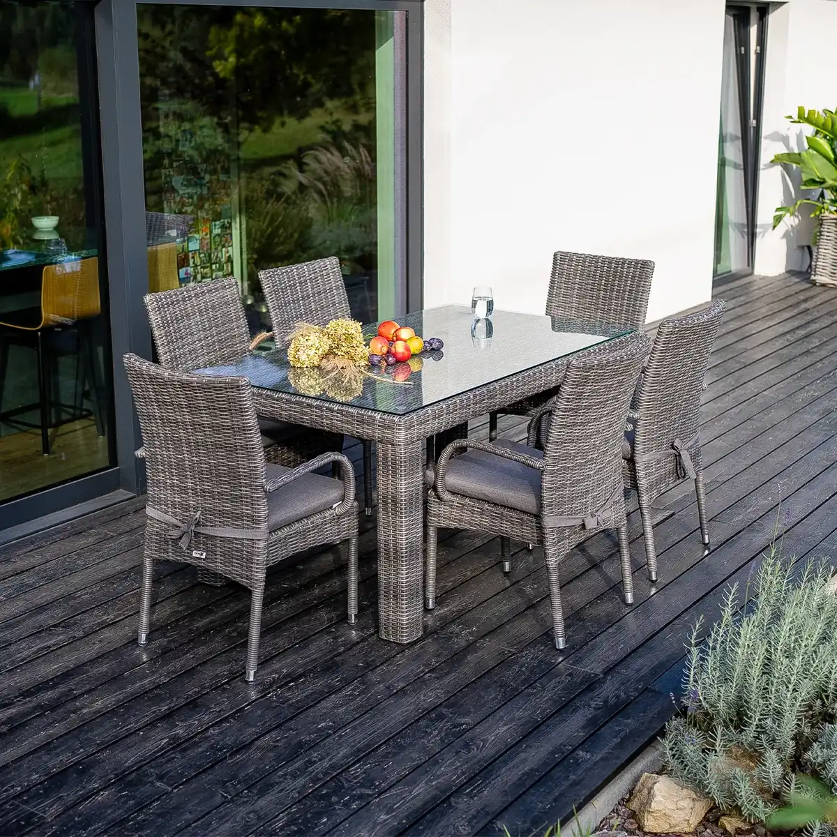 Krzesło ogrodowe TRAMONTO royal szare