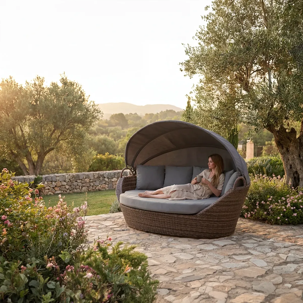 Sofa ogrodowa PORTOFINO royal piaskowa