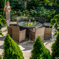 Stół ogrodowy RONDO 130cm royal piaskowy