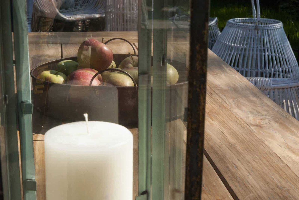 Lampion okrągły CAEN ⌀69cm x wys. 59cm biały przecierany