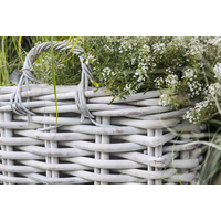 Kosz rattanowy NARBONNE sz.35cm x gł.35cm x wys.35cm biały przecierany