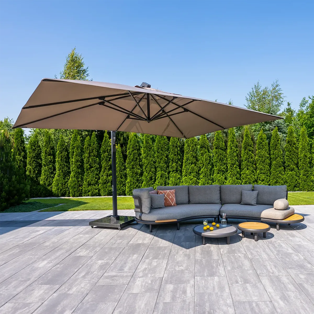 Duży parasol ogrodowy prostokątny Icon 4m x 3m