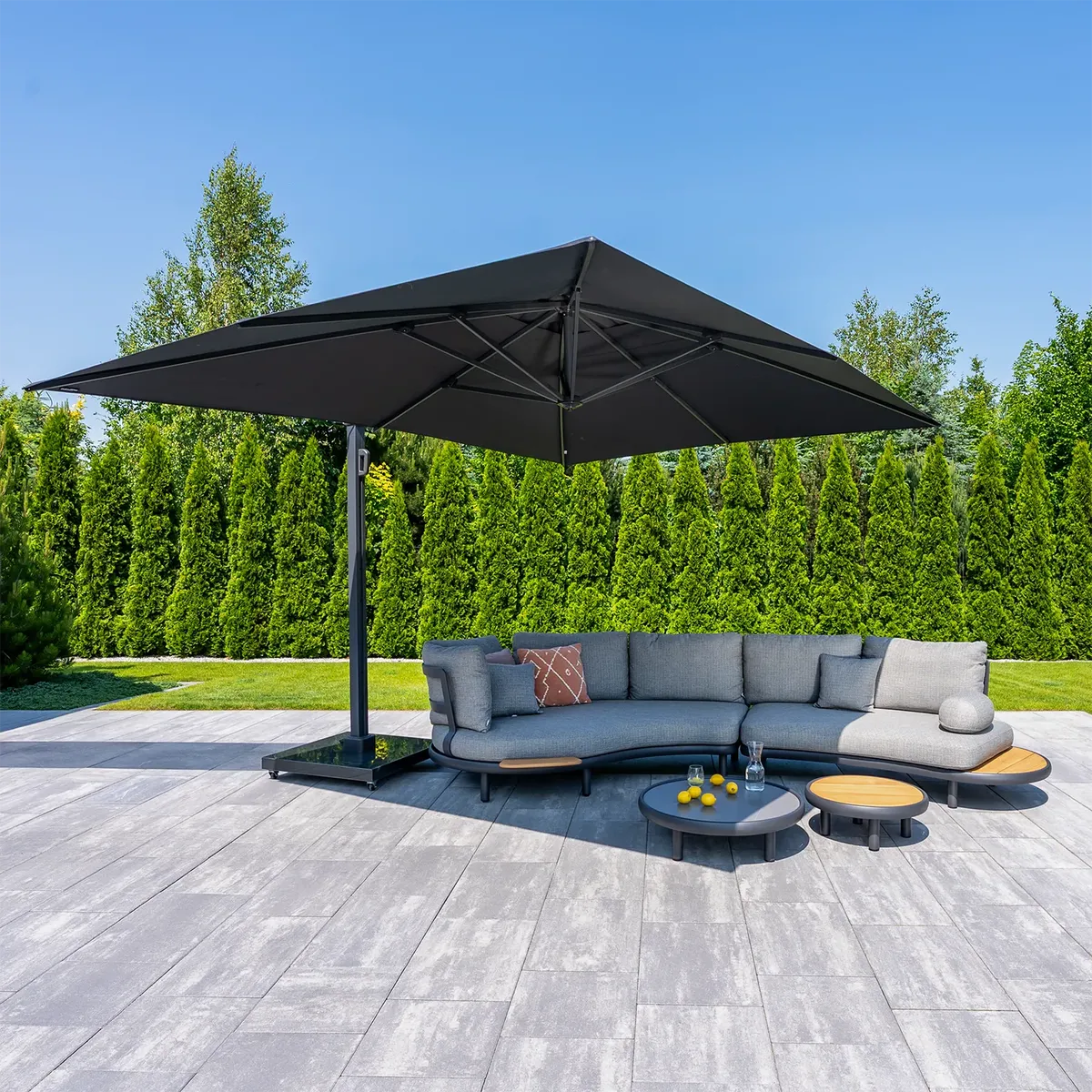 Duży parasol ogrodowy prostokątny Icon 4m x 3m