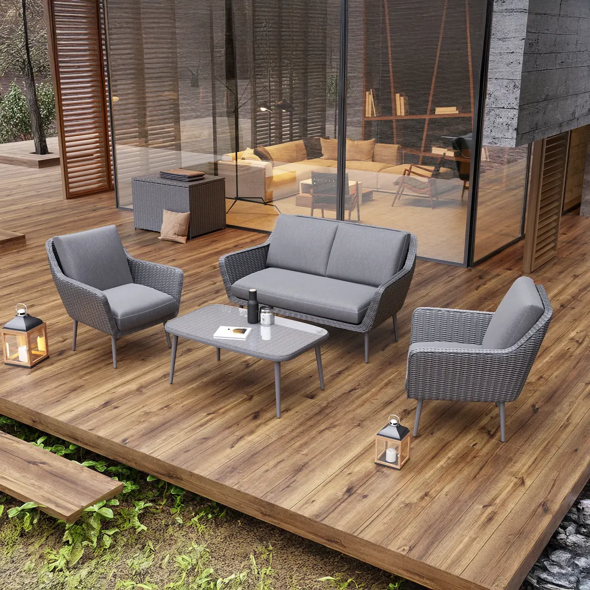 Meble ogrodowe MONZA royal szare