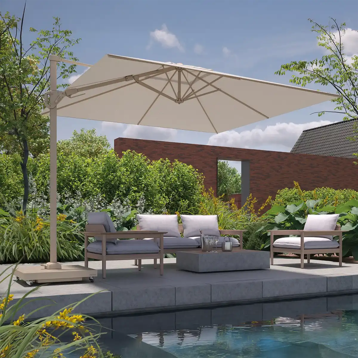 Parasol ogrodowy ​​​​​​Challenger T² Premium 3m x 3m