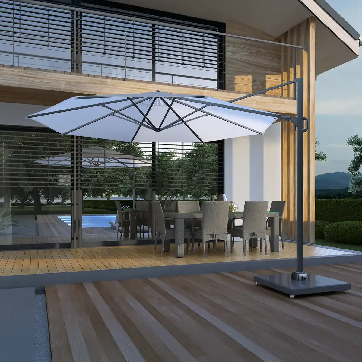 Parasol ogrodowy ​​​​​​Challenger T² Premium Ø3.5m