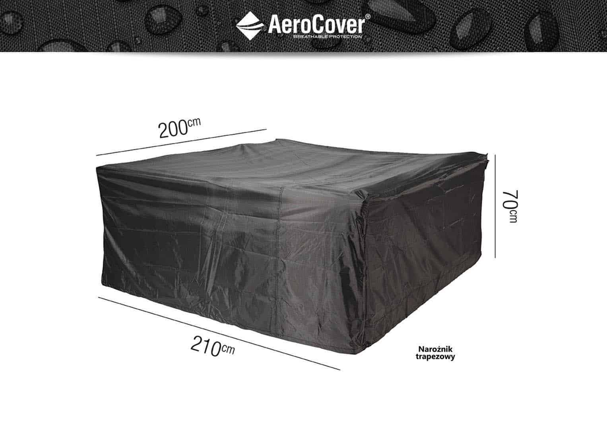 Pokrowiec kwadratowy na meble ogrodowe 210x200x70cm 7932