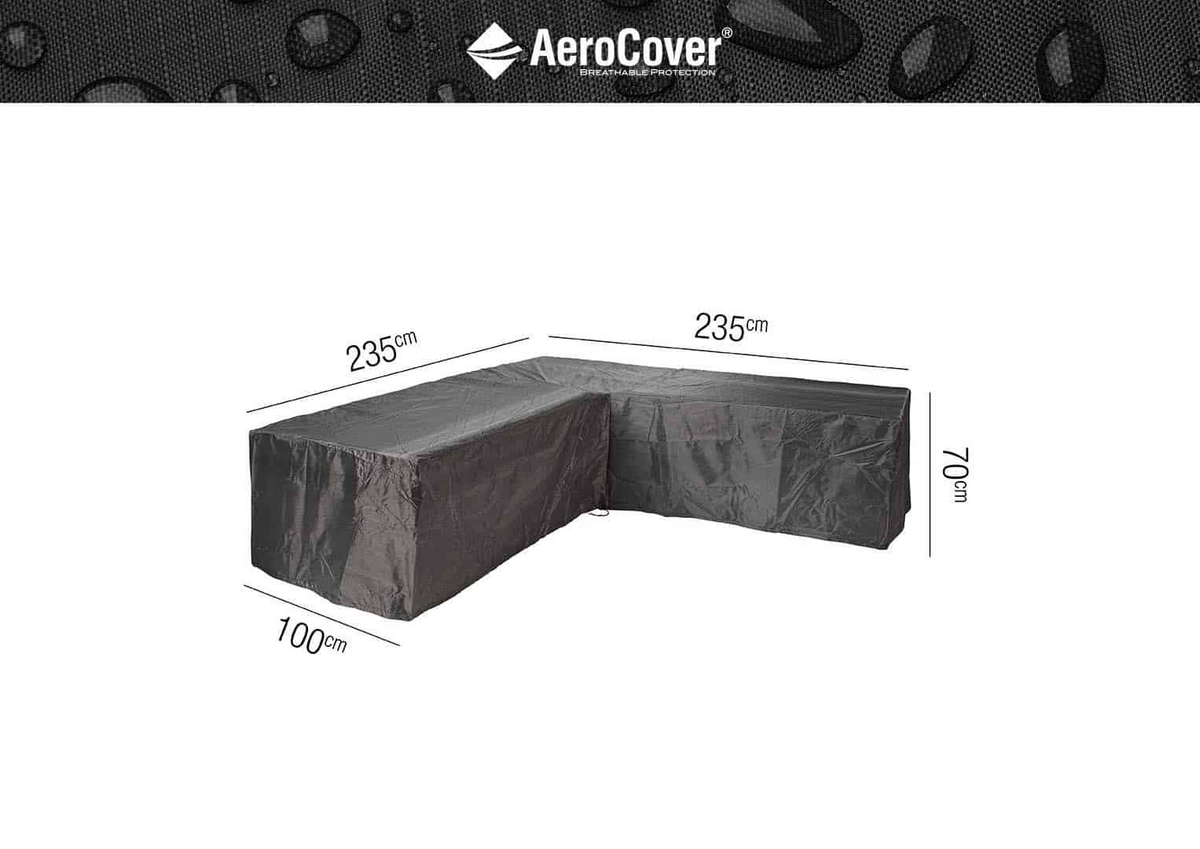 Pokrowiec ogrodowy w kształcie „L” 235x235x100x70cm 7940