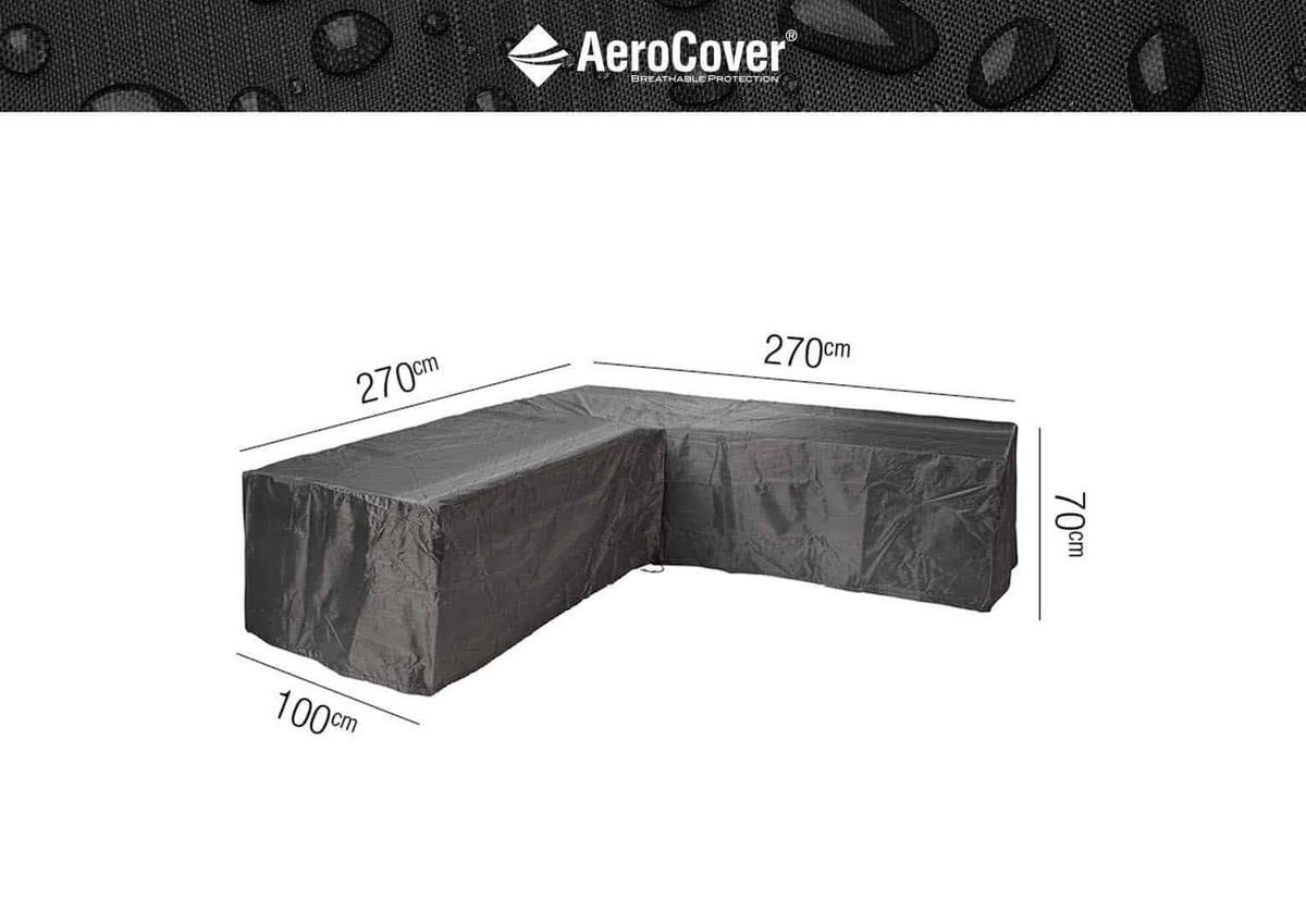Pokrowiec ogrodowy w kształcie „L” 270x270x100x70cm 7942