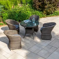 Meble ogrodowe FILIP II ø90 royal piaskowe + Fotel DOLCE VITA II royal piaskowy