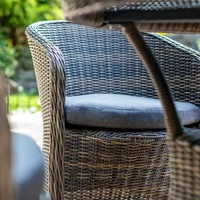 Meble ogrodowe FILIP II ø90 royal piaskowe + Fotel DOLCE VITA II royal piaskowy