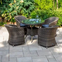 Meble ogrodowe FILIP II ø90 royal piaskowe + Fotel DOLCE VITA II royal piaskowy