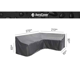 Pokrowiec ogrodowy w kształcie „L” PRAWY 270x210x85x65-90 7991
