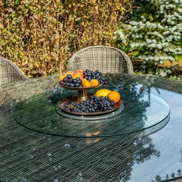 szklany blat obrotowy na RONDO ø180 cm