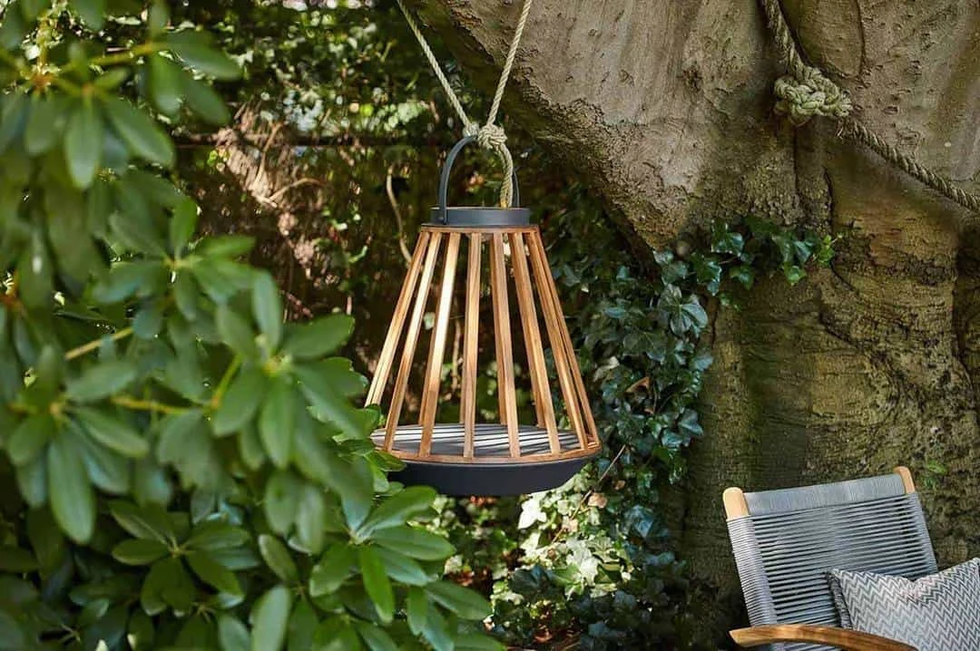 Lampa solarna Mrs. Solar Kate teak antracyt M