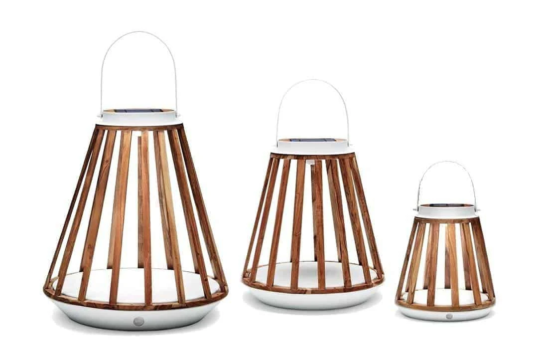 Lampa solarna Mrs. Solar Kate teak biała M