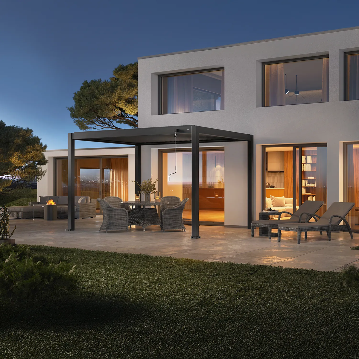 Manualne zadaszenie tarasu PERARA 3x4m