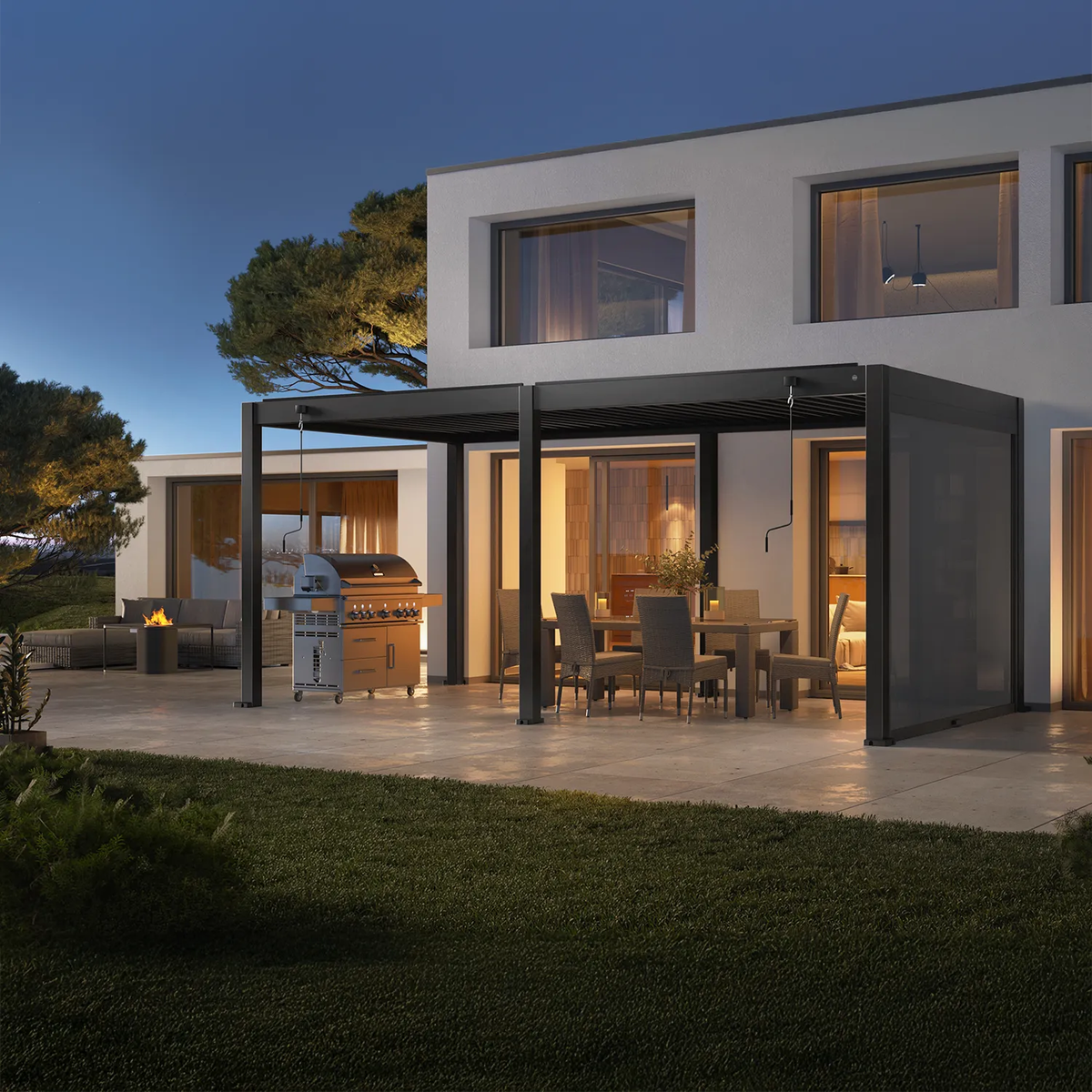 Manualne zadaszenie tarasu PERARA 3x6m