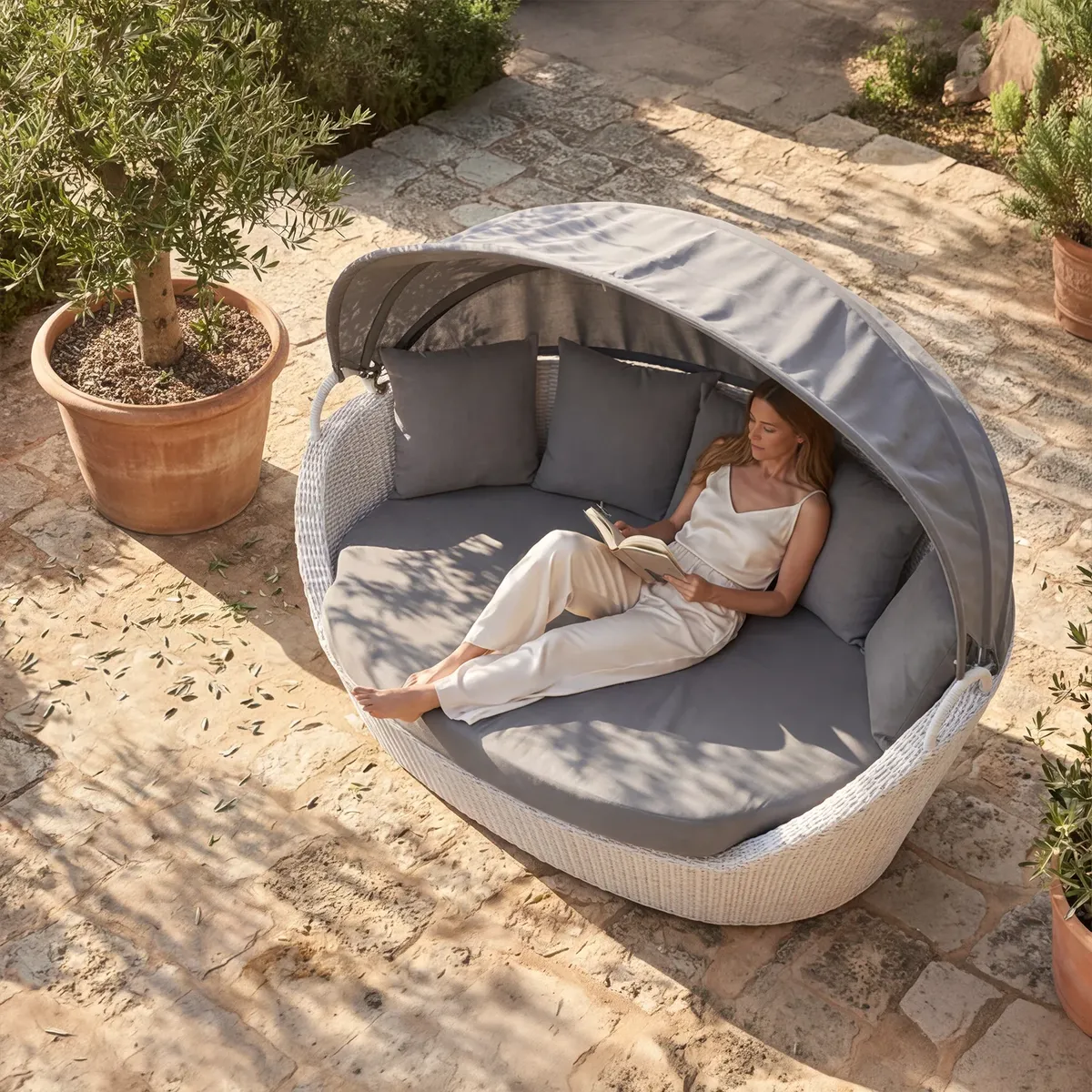 Sofa ogrodowa PORTOFINO royal biała