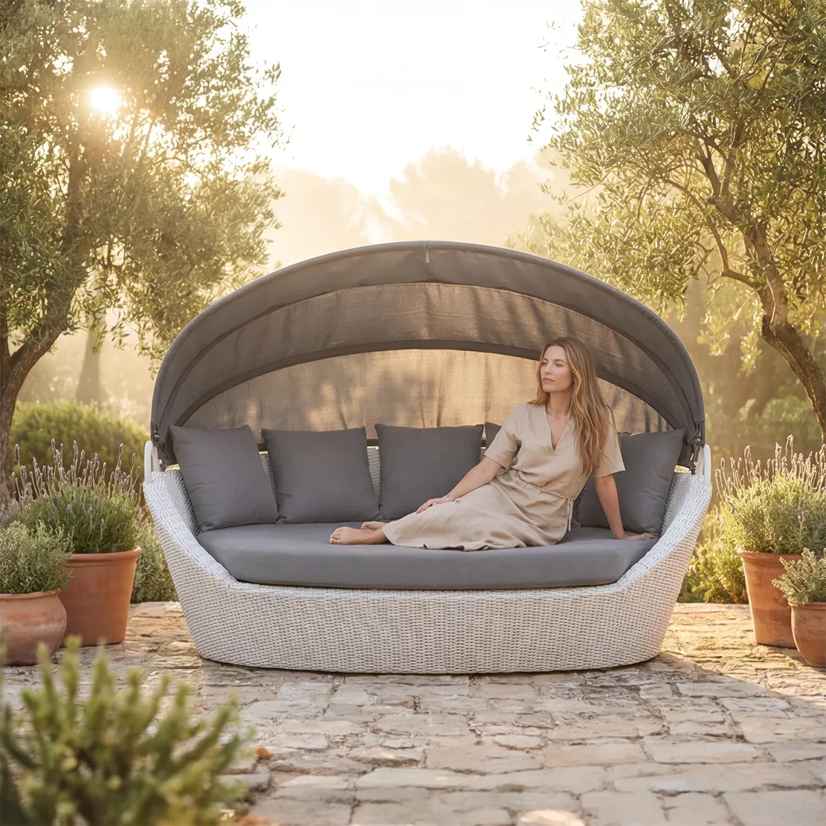 Sofa ogrodowa PORTOFINO royal biała