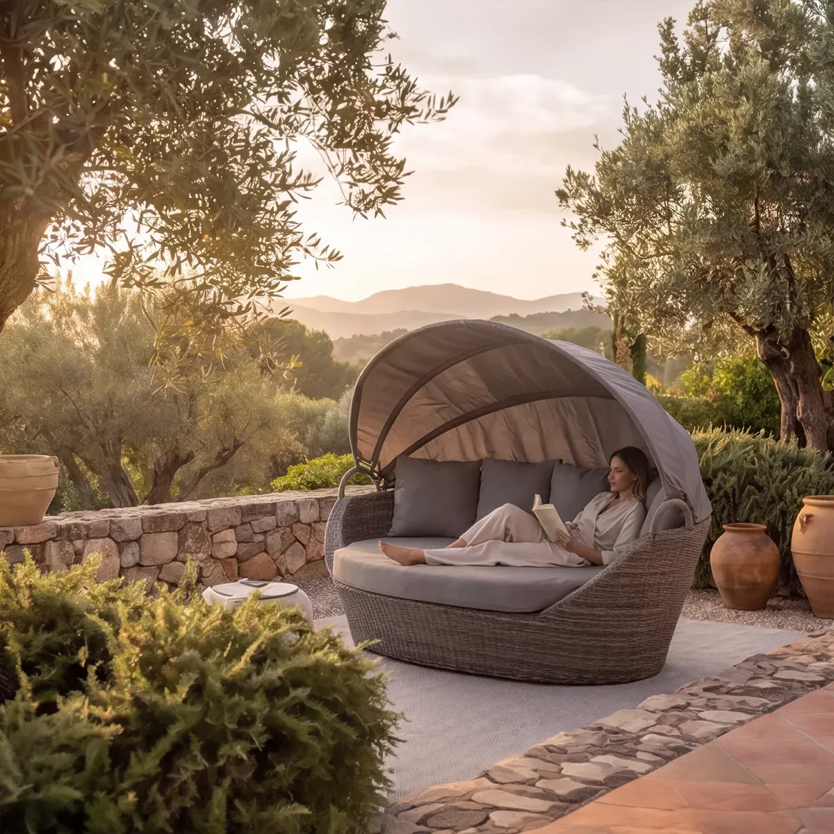 Sofa ogrodowa PORTOFINO royal szara