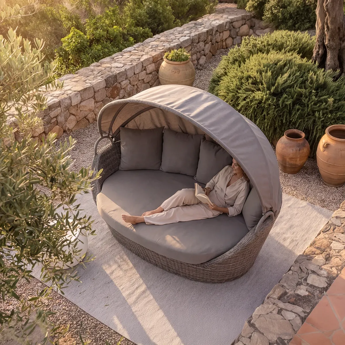 Sofa ogrodowa PORTOFINO royal szara