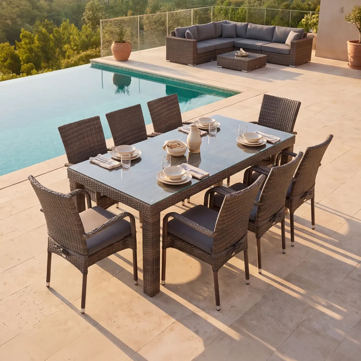 Stół ogrodowy RAPALLO 220cm royal piaskowy