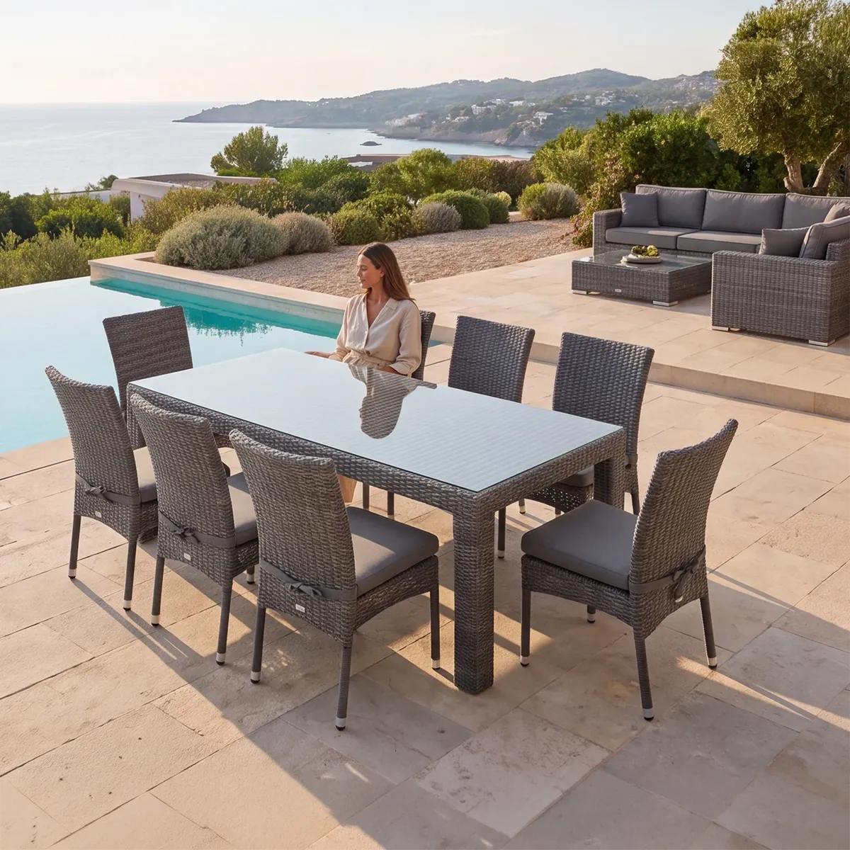 Stół ogrodowy RAPALLO 220cm royal szary
