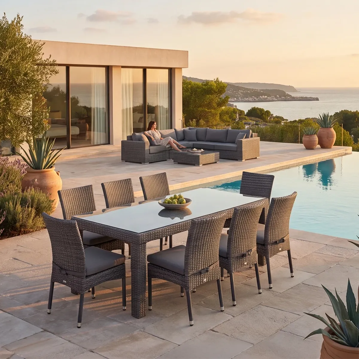 Stół ogrodowy RAPALLO 220cm royal szary