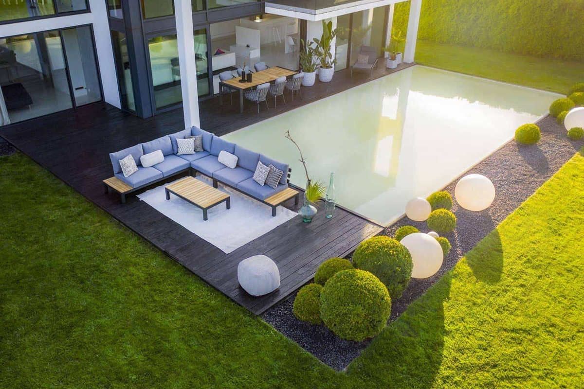 Dywan zewnętrzny Veneto 300x300cm żółty