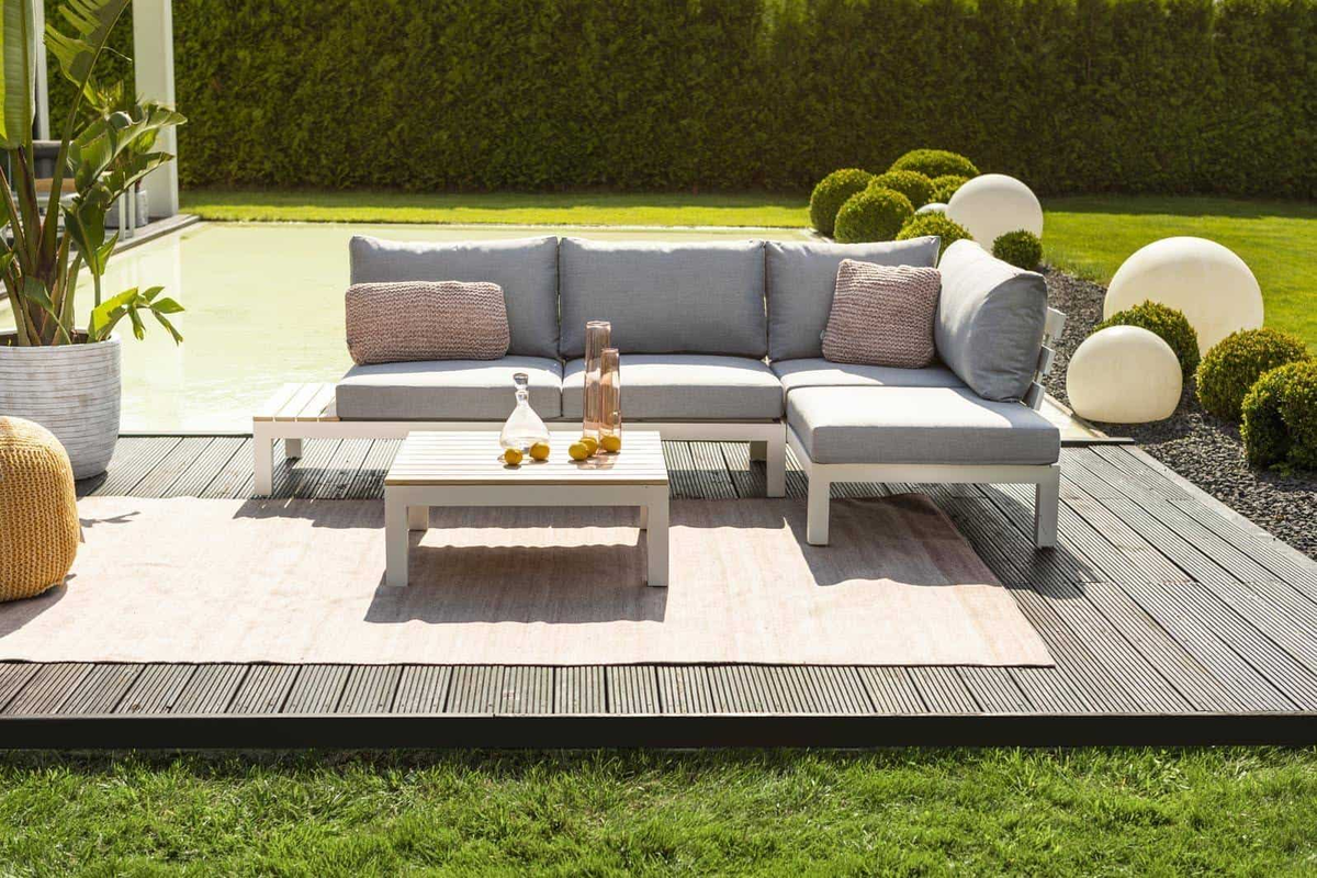 Dywan zewnętrzny Veneto 300x300cm żółty