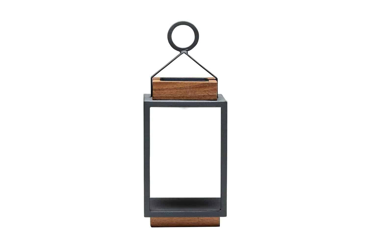 Lampa solarna Mrs. Solar Coco teak antracyt S