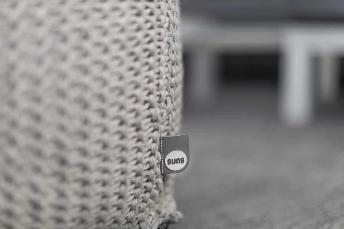 Puf ogrodowy kwadratowy Arezzo szary