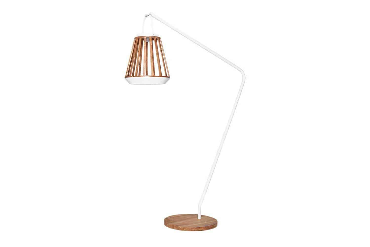 Stojak do lampy solarnej Jill teak biały