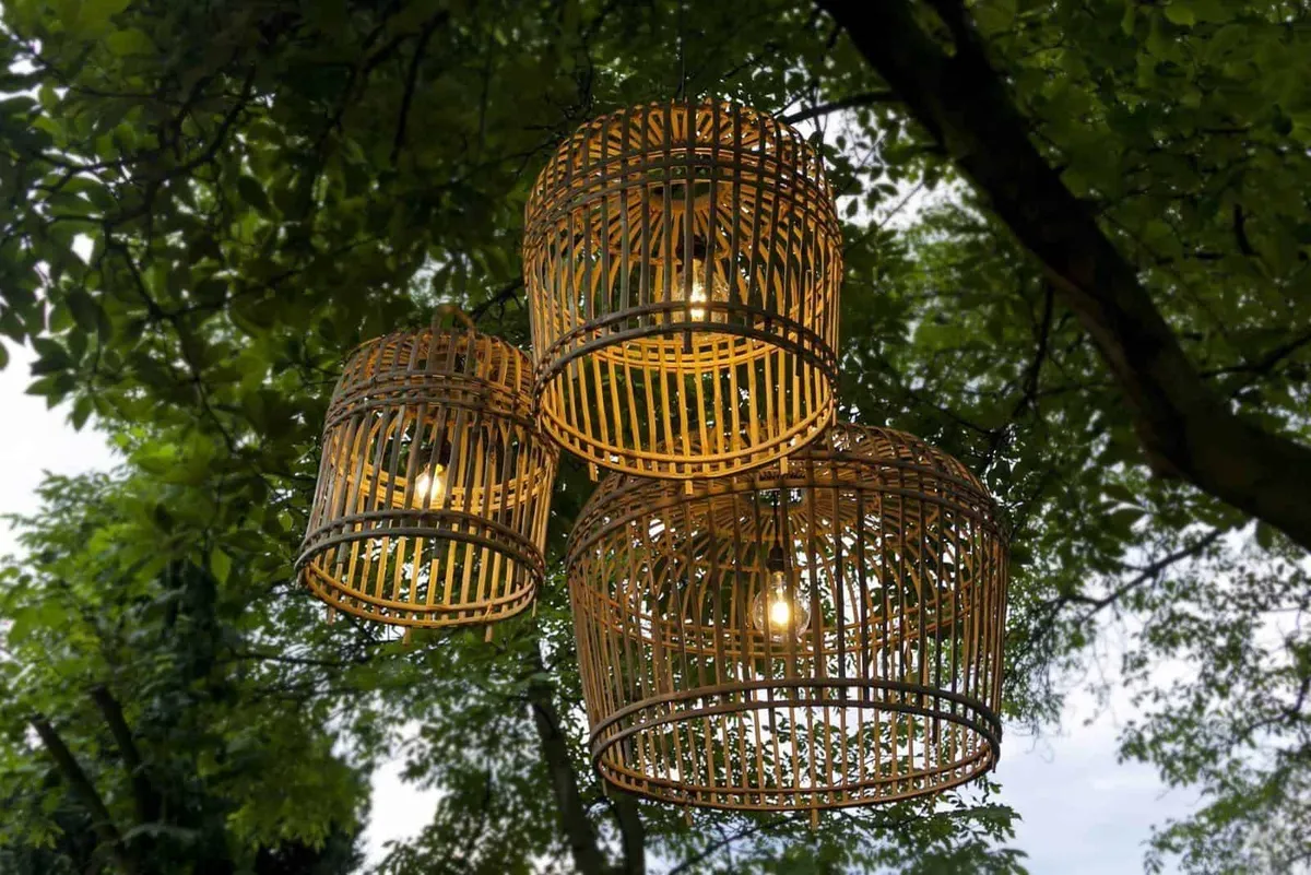 Lampa bambusowa TOULOUSE ⌀96cm x wys. 72cm naturalna