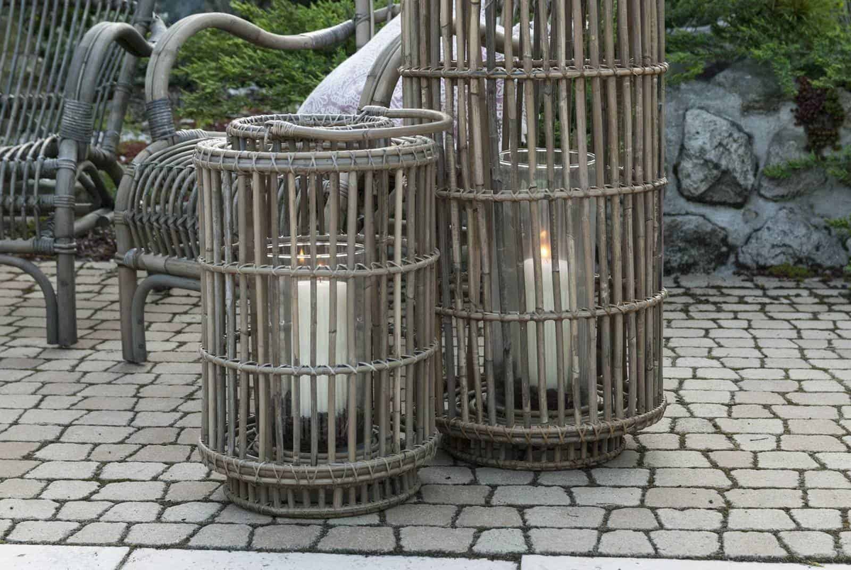 Lampion okrągły EMILION ⌀30cm x wys. 50cm naturalny