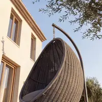 Fotel wiszący KOKON royal szary