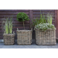 Kosz rattanowy NARBONNE sz.35cm x gł.35cm x wys.35cm naturalny