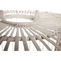 Lampa bambusowa TOULOUSE ⌀96cm x wys. 72cm biała przecierana