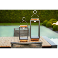 Lampa solarna Mrs. Solar Coco teak antracyt M