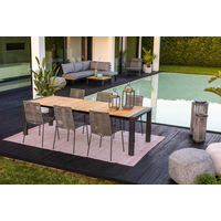 Lampa solarna Mrs. Solar Coco teak antracyt S
