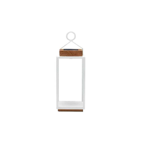 Lampa solarna Mrs. Solar Coco teak biała M