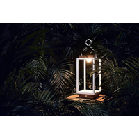 Lampa solarna Mrs. Solar Coco teak biała M