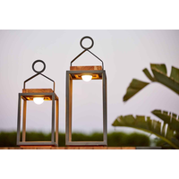 Lampa solarna Mrs. Solar Coco teak biała M