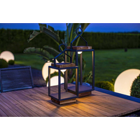 Lampa solarna Mrs. Solar Coco teak biała M