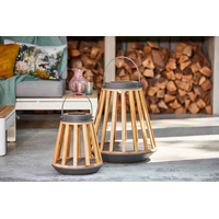 Lampa solarna Mrs. Solar Kate teak antracyt M