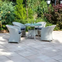 Meble ogrodowe FILIP II ø90 royal białe + Fotel DOLCE VITA II royal biały