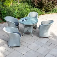 Meble ogrodowe FILIP II ø90 royal białe + Fotel DOLCE VITA II royal biały