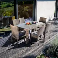 Meble ogrodowe jadalniane RAPALLO 160cm royal piaskowe