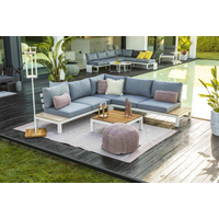 Puf ogrodowy kwadratowy Arezzo szary